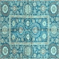 thumbnail image 1 of Ahgly Company Indoor Square Oriental Light Blue Traditional Area Rugs, 4' Square, 1 of 4