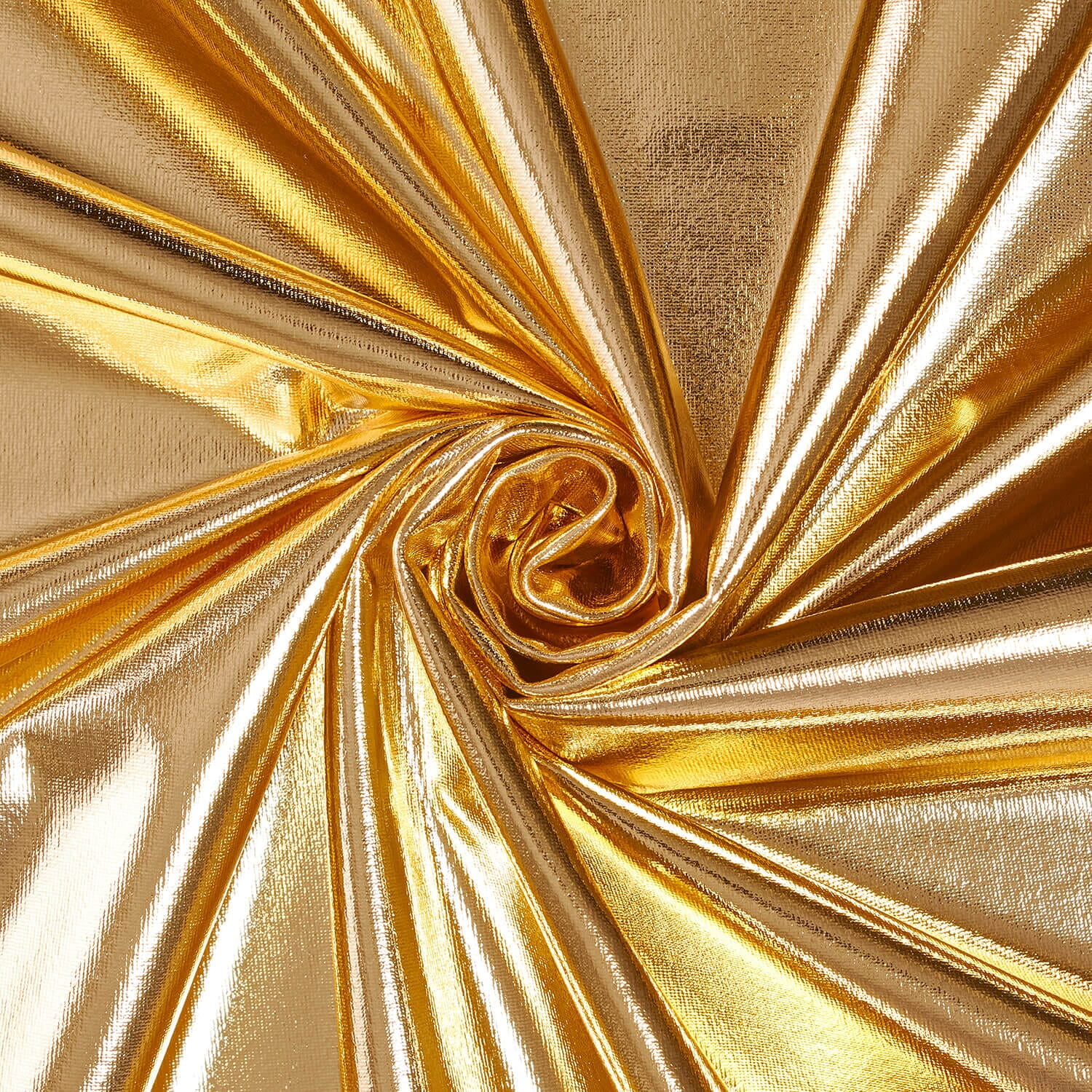 Shiny Gold Foil Lame Metallic Spandex 59/60" Wide Polyester Spandex