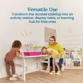 thumbnail image 5 of ECR4Kids Wooden StudyStation Student Writing Desk, Montessori Furniture, White Wash, 5 of 9