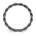 thumbnail image 2 of 925 Sterling Silver Stackable Expressions Black-plated Rice Ring Size: 9; for Adults and Teens; for Women and Men, 2 of 5