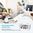 thumbnail image 5 of Smart Digital Alarm Clock Battery Operated Desk Electronic Small Clock, 5 of 5