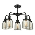 thumbnail image 2 of Innovations Lighting - Bell - 5 Light Stem Hung Chandelier In Art Deco, 2 of 5