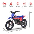 thumbnail image 3 of RFN Electric Dirt Bike,Max 700W & 7.5Ah Removable battery with fast, max 22mph 3 speed Hydraulic Brakes Electric bike for kids 4–8 (Green), 3 of 5