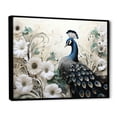 thumbnail image 2 of Designart "Enchanted Flowers With Vintage Fantasy Peacock III" Animals Peacock Floater Framed Wall Decor, 2 of 5