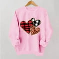 thumbnail image 2 of VKOYWKM Heart Print Sweatshirts for Women Oversized Valentine's Day Pullover Pink Long Sleeve Crewneck Sweatshirt Valentine's Gifts Pullover Tops, 2 of 7