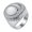 Silver, variant on Chunky Signet Ring for Women Stainless Steel Silver Gold Plated 28mm Oval Statement Twisted Rope Big Bold Unique Personalized Gift Jewelry Silver 9