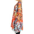 thumbnail image 3 of Sakkas Jenni Women's Mid Length Boho Caftan Kaftan Dress Cover up Flowy Rhinestone - IR2-Red - One Size Regular, 3 of 5