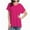 Hot Pink, variant on Women's Tshirts Casual V Neck Short Sleeve Loose Summer Tunic Tops