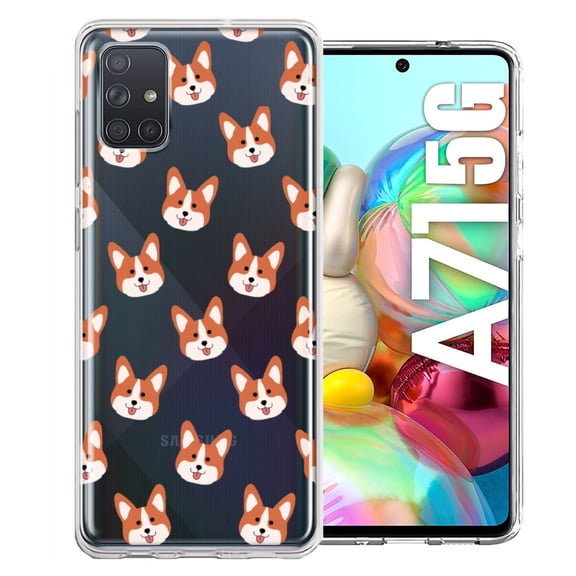 MUNDAZE For Samsung Galaxy A71 4G Shiba Inu Polkadots Design Double Layer Phone Case Cover