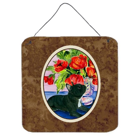 6 In. French Bulldog Aluminium Metal Wall Or Door Hanging Prints