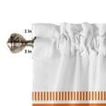 thumbnail image 5 of Half Window Curtain 36 Inches Long, Orange Solid Color Texture Window Treatment Curtain Drapes, Simple Orange Stripes Small Tier Curtains for Bathroom Over Sink, 27.5"x36", 2 Panels, 5 of 7
