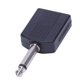 thumbnail image 2 of 3X Negro 6,35 1/4 Pulgada Macho A Hembra Doble Mono Y Cable de Adaptador de Audio PA, 2 of 5
