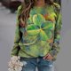 thumbnail image 2 of Camisas informales de manga larga para mujer, sudadera de cuello redondo con estampado de St Patrick Vintage, Tops holgados Fridja  czfsfas746, 2 of 5