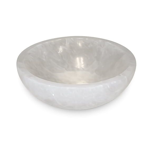 Soul Sticks 6 inch Selenite Crystal Bowls for Smudging, Healing, Recharging Crystals | Pure Selenite Smudge Bowl & Crystal Charging Station Ethically Sourced in Morocco