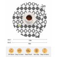 thumbnail image 6 of 15 Inch Round Placemats Set of 6, Vintage Bohemia Non Slip Heat Insulation PP Table Mats, Abstract Geometric Art Simple Boho Dark Gray Washable Place Mats for Kitchen Dining Party Table Decor, 6 of 7