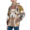 thumbnail image 2 of Disketp Cute Alpaca in Daze Youth Hoodie Sweatshirt for Boys Girls Kids Pullover Hooded Classic Casual Essentials Hoodie-X-Large, 2 of 6