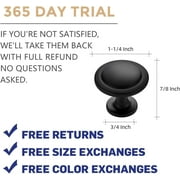 siisll 10 Pack Round Kitchen Cabinet Knobs Drawer Knobs Dresser Knobs Matte Black Zinc Knobs Drawer Pulls Door Knobs Dresser Drawer Handles Knobs for Dresser Drawers