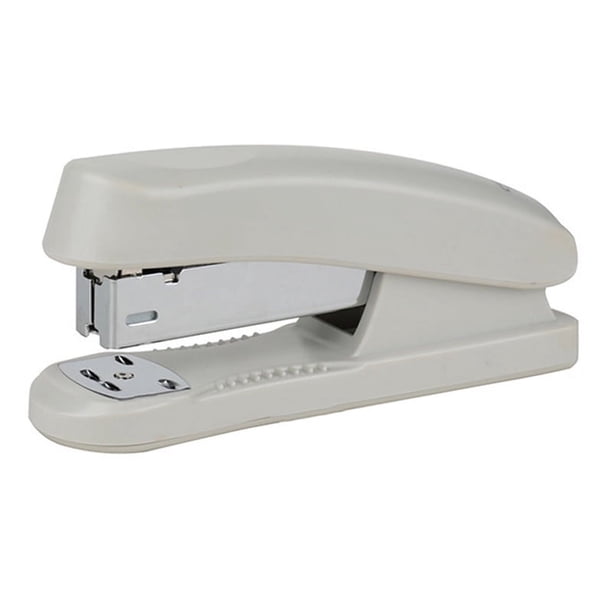 Grapadora de oficina, ergonómica, fiable y sin esfuerzo, de escritorio, de metal, para grapas 24/6, para escuelas, color blanco