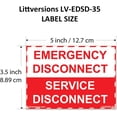 thumbnail image 3 of 5-Pk 5"x 3.5" Emergency Disconnect Service Label Decal Sign Sticker Vinyl Electrical NEC compliant, 3 of 4