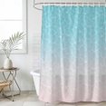thumbnail image 4 of Aqua Blue Ombre Ocean Waves Bathroom Shower Curtains with 12 Hooks Polyester Waterproof Shower Curtain for Stalls and Bathtubs Summer Sea Coastal Decorative Bathroom Privacy Curtain 60x72 Inches, 4 of 9