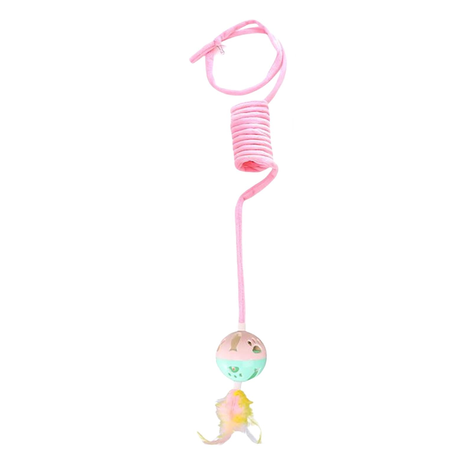 TOOYFUL 5x Cat Kitten Toy, Exercise Fuzzy Balls Indoor Elastic Rope Pet Supplies Cat Toy Flexible Rope Amusement Retractable