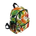 thumbnail image 2 of FORMRS School Backpack with Front Zippered Pocket 12" Student Travel Daypack, Beige Leaves, 2 of 6