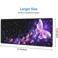 thumbnail image 3 of Butterfly Mouse Pad Extended Large Gaming Mouse Pad XL Oversized Desk Pad Stitched Edges 31.5 X 11.8 Inch, 3 of 14