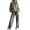 Gray, variant on LRGSHF Womens Two Piece Outfits Leopard Print Long Sleeve Hoodie and Wide Leg Pants Set Loungewear