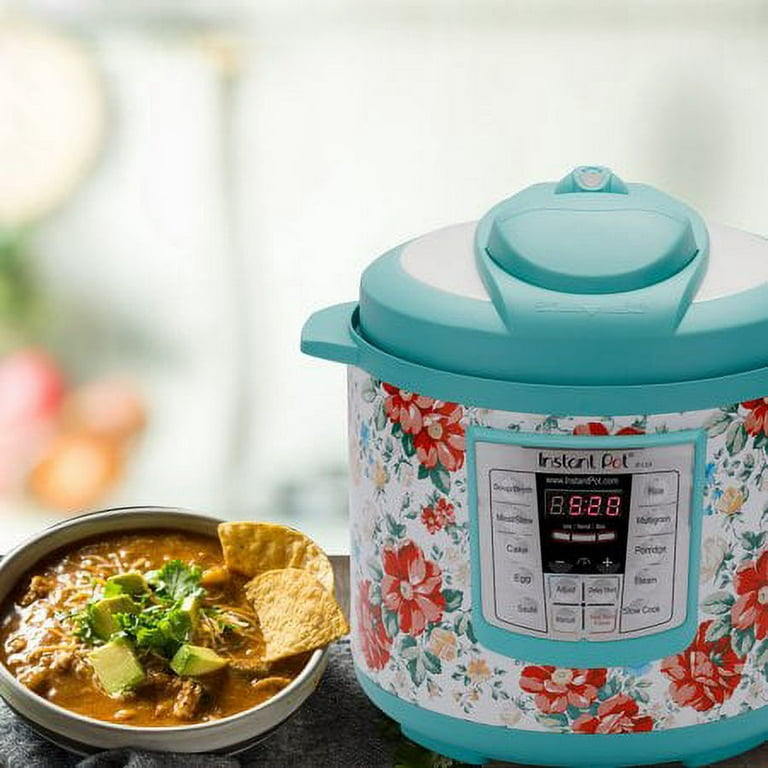 The Pioneer Woman Instant Pot LUX60 6 Qt Vintage Floral 6-in-1 Multi-Use  Programmable Pressure Cooker, Slow Cooker, Rice Cooker, Saute, Steamer, and  Warmer 