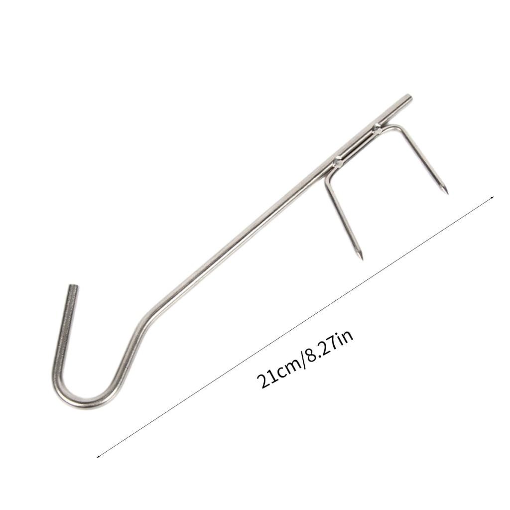 10PcsSm0k1ngHooks Set Hooks for Fish Smoking, Stainless Steel Fishing Hooks