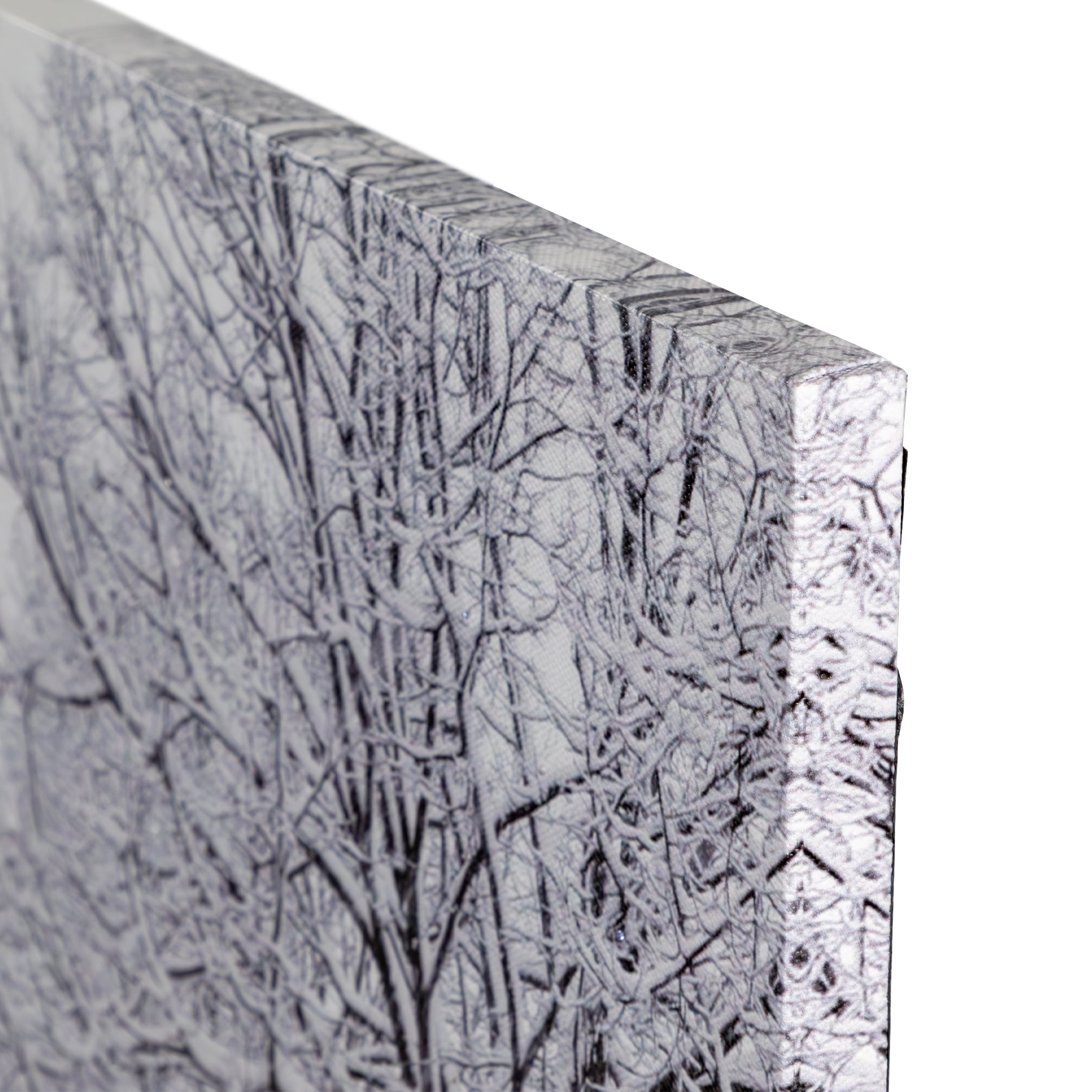 Fiber Optic Lighted Snowfall Winter Lane Christmas Canvas Wall Art 11.75" x 15.75"