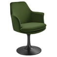 thumbnail image 6 of Lippa Swivel Dining Armchair in Black Moss Green, 6 of 10