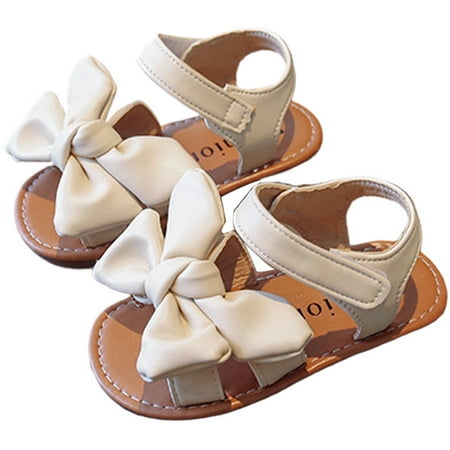 

Zoeecloth Summer Toddler Kids Soft Sandals Bottom Little Girl Casual Shoes Baby Bow Knot Sandals Beach Shoes