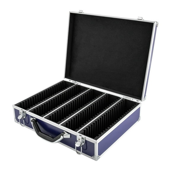 100 Graded Certified Coin Slab Aluminum Blue Storage Travel Box Protector Case