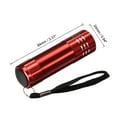 thumbnail image 3 of Linterna Mini de Aluminio Uxcell de 9 LED con Cordón Multicolor 4Pcs, 3 of 5