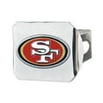 thumbnail image 1 of Fan Mat 22609 Trailer Hitch Cover  Fits 2 Inch Receiver; NFL San Francisco 49ers Logo; Chrome Plated; Metal, 1 of 1