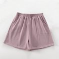 thumbnail image 2 of MIUOWANP Oversize Women's Shorts with Pockets Lightweight Relaxed Fit Sports and Casual Short Shorts Size XXXXL(16)Purple, 2 of 8