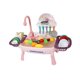 thumbnail image 5 of Jugar fregadero de juguete cocina fregadero de juguete casa con accesorios de cocina de grifo, para niños para niños niños de 3 a 5 años Rosa, 5 of 9