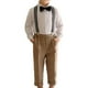 thumbnail image 1 of Ropa de caballero para niños, camisa de vestir y pantalones con tirantes, traje formal para niños para cena de fiesta de bautismo, 1 of 9