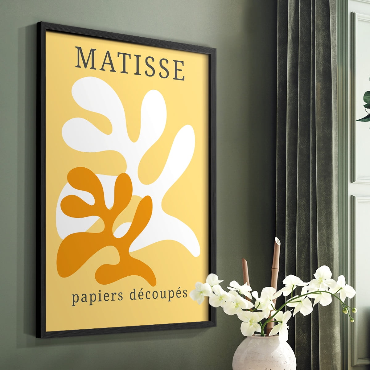 Matisse CCCLVII in Black Solid Wood 22 x 28 Framed Print
