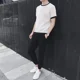 thumbnail image 5 of Conjuntos de camiseta y pantalones para hombre, sudaderas, chándal liso, conjunto de pantalones para hombre, chándal de oferta, camiseta elástica informal de primera calidad, barata y elegante, 5 of 5