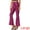 Hot Pink, variant on Women's Sparkle Bell Bottoms Stretch Shiny Flare Sequin Pants XS Silver Black