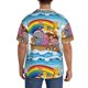 thumbnail image 3 of Fotbe Rainbow Animals on Noah's Ark Camisa Estampada de Manga Corta para Hombre, Casual de Verano, Estilo Playero, Sin Arrugas-X-Large, 3 of 5