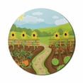 thumbnail image 1 of Country Mouse Pad for Computers, Cartoon Style Concept of Plants and Vegetables Planted Farming Field Organic Life, Round Non-Slip Thick Rubber Modern Mousepad, 8" Round, Multicolor, by Ambesonne, 1 of 2