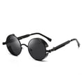 thumbnail image 1 of Gafas de sol polarizadas redondas de metal estilo retro steampunk para hombre, 1 of 5