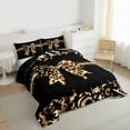 thumbnail image 3 of Castle Fairy Teenagers Bling Glitter Bowknot Full Size Comforter Sets 3-Piece,Leopard Print Bow-Tie Bedding Comforter Set,Vintage Chic Flower Old Fashion Lightweight Bedding Sets, 3 of 8