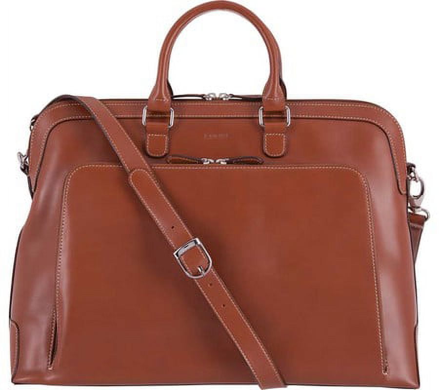 Lodis Italian Leather Brera Red Briefcase RFID Protection NEW W