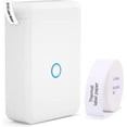 thumbnail image 1 of Pequeña máquina para hacer etiquetas de 1/2 pulgada con cinta, impresora térmica portátil Bluetooth D110 para la aplicación iOS/Andriod, con múltiples fuentes, emojis, símbolos (blanco), 1 of 5