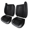 thumbnail image 3 of Molaner Driver & Passenger Side Bottom & Top Lean Back Leather Seat Cover, Leather Car Seat Cover Bottom Auto Seat Protector Compatible with Hummer H2 2003-2007, 3 of 16