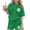 Green, variant on BXSRUTA Girls and Teen Girls Two Piece Summer Outfit Soft Breathable Casual Round Neck Short Sleeve Top with Shorts Set for Kids Everyday Playwear